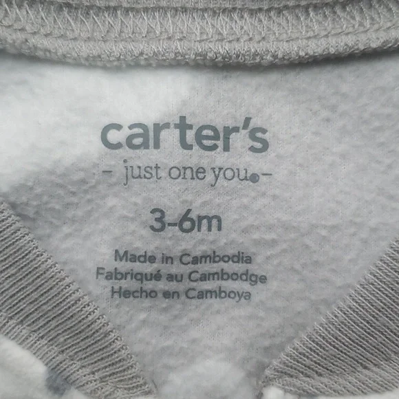 Bundle of 2 VGUC Carter's Fleece Sleep Sacks Wearable Blankets Size 3-6 Months - Picture 2 of 9